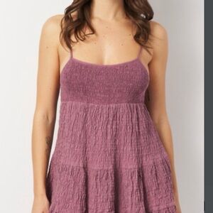 NWT Zara plum colored mini dress . Perfectly adorable